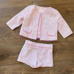 Janie and Jack tweed set suit shorts jacket coat